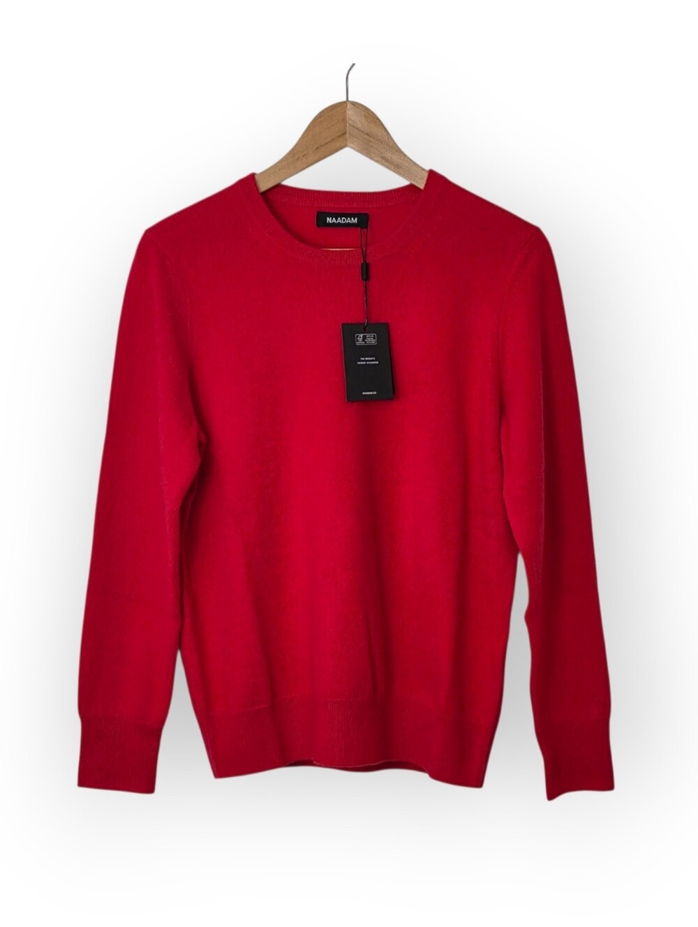 NWT Naadam Women's Red Cashmere Knit Crew Neck Sweater Medium